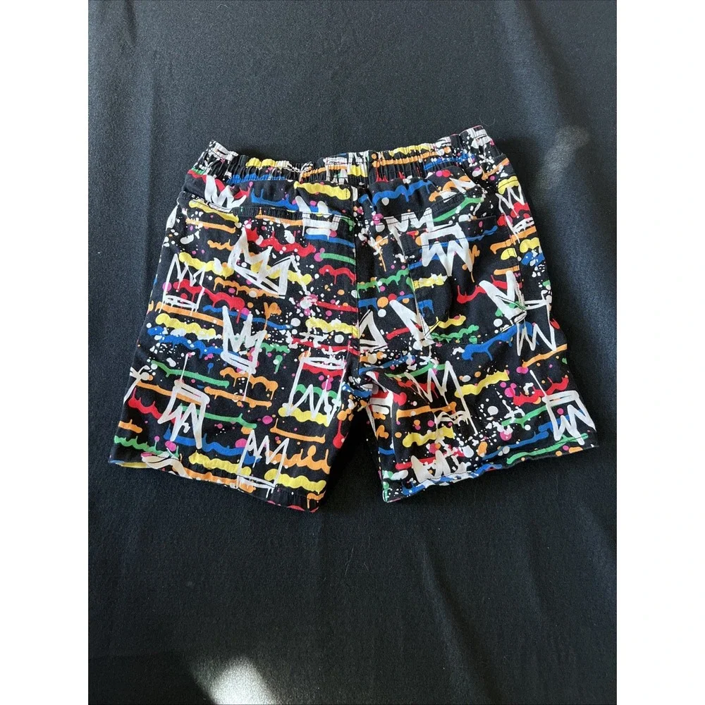 Fresh Prince of Bel-Air Shorts Mens L Stretch Twill Grafitti‎ 90s All Over Print